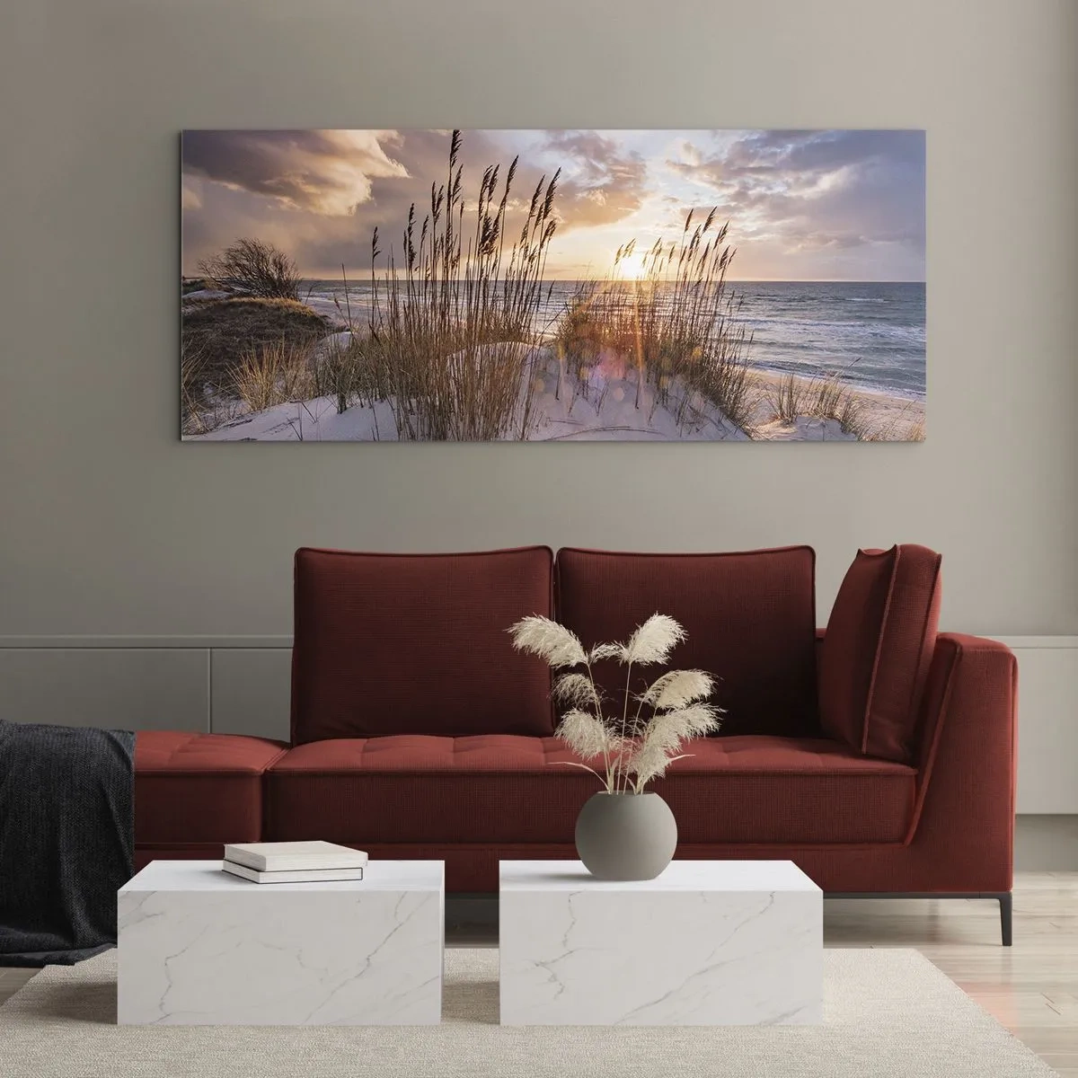 Glass picture - Farewell to the Sun and Wind - 90x30 cm