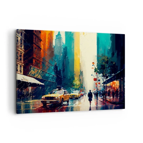 Canvas picture - New York - Even Rain Is Colourful - 120x80 cm
