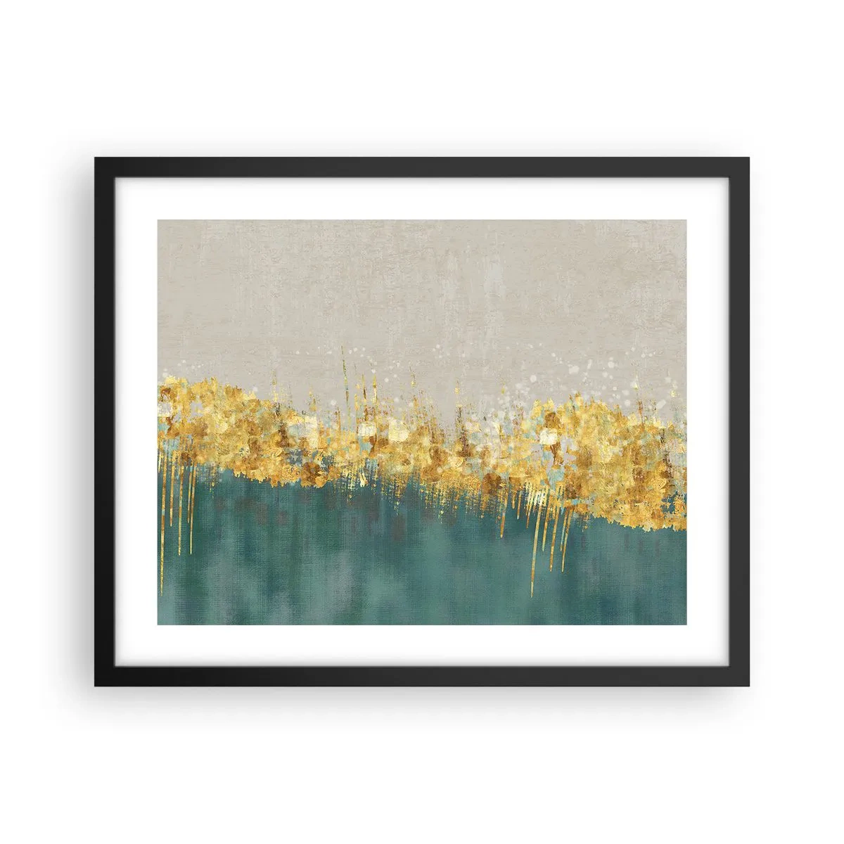 Poster in black frame - Golden Border - 50x40 cm