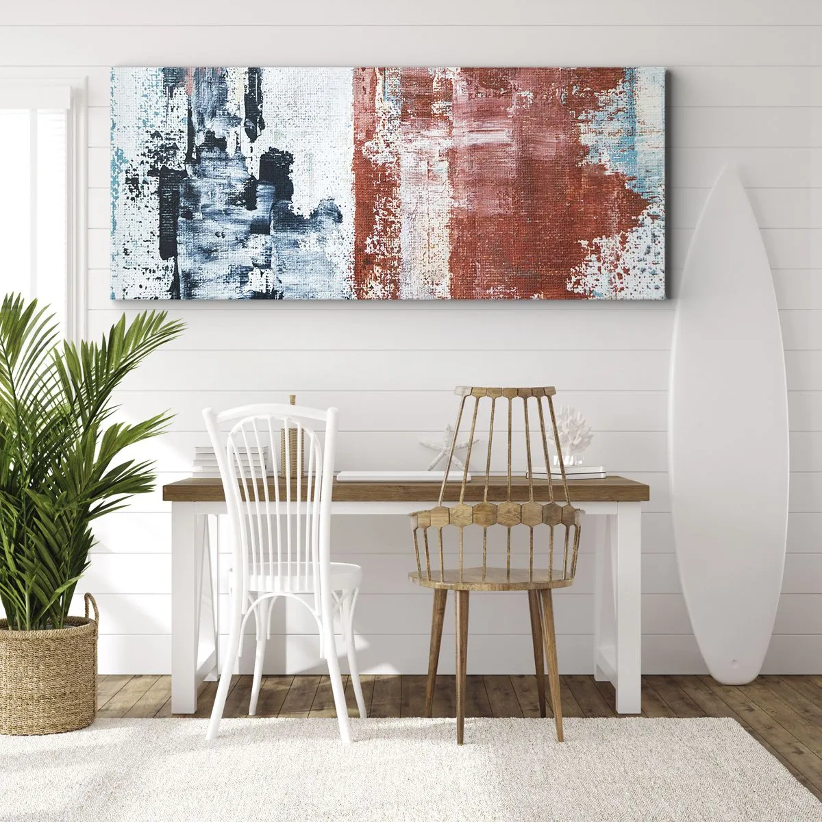 Canvas picture - Abstract Fifty Fifty - 140x50 cm