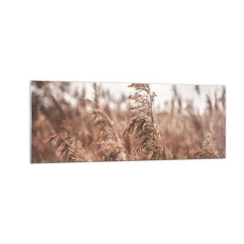 Glass picture - Autumn Has Arrived in the Fields - 140x50 cm