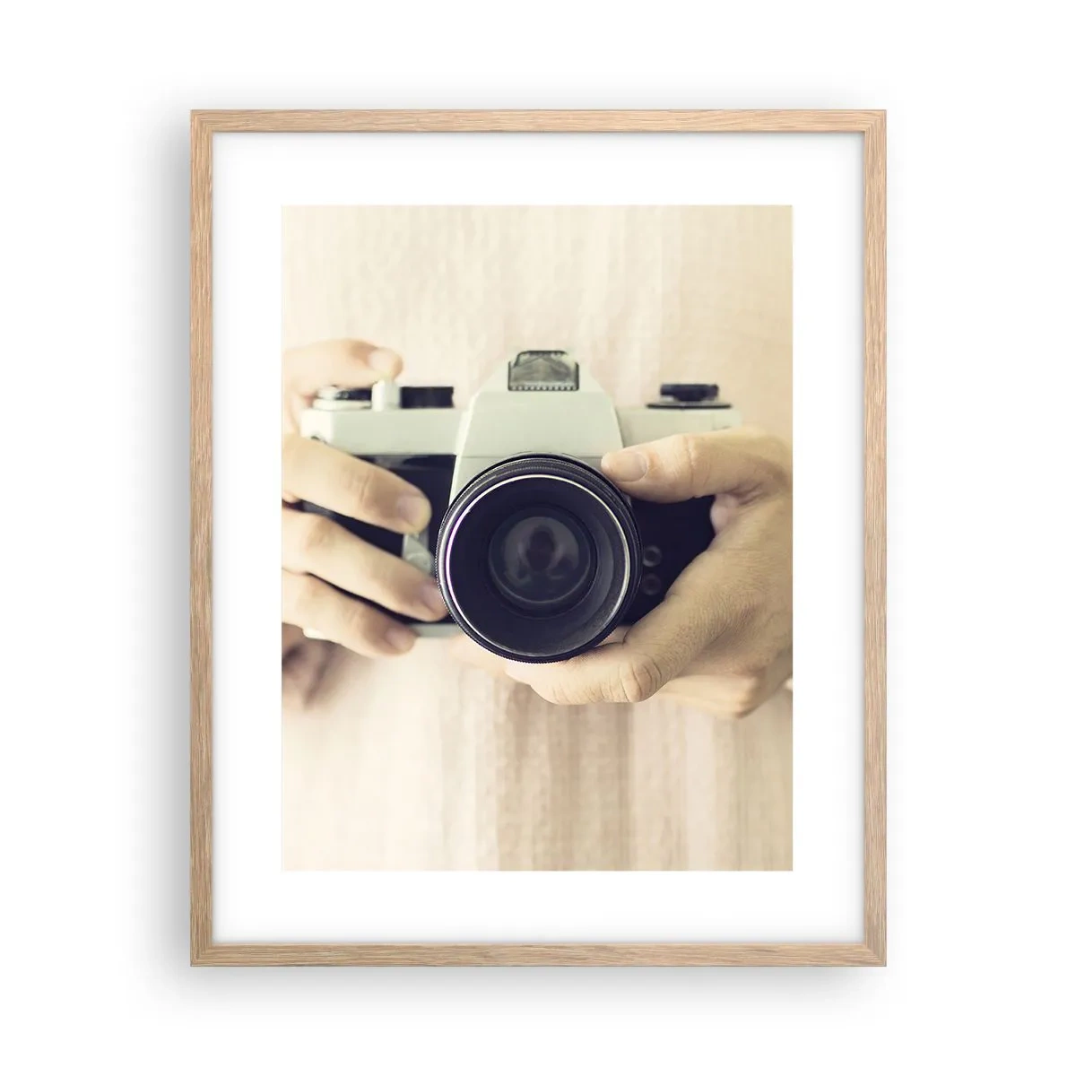 Poster in light oak frame - To Know More… - 40x50 cm