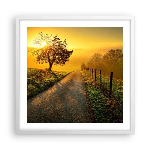 Poster in white frmae - Honey Afternoon - 50x50 cm