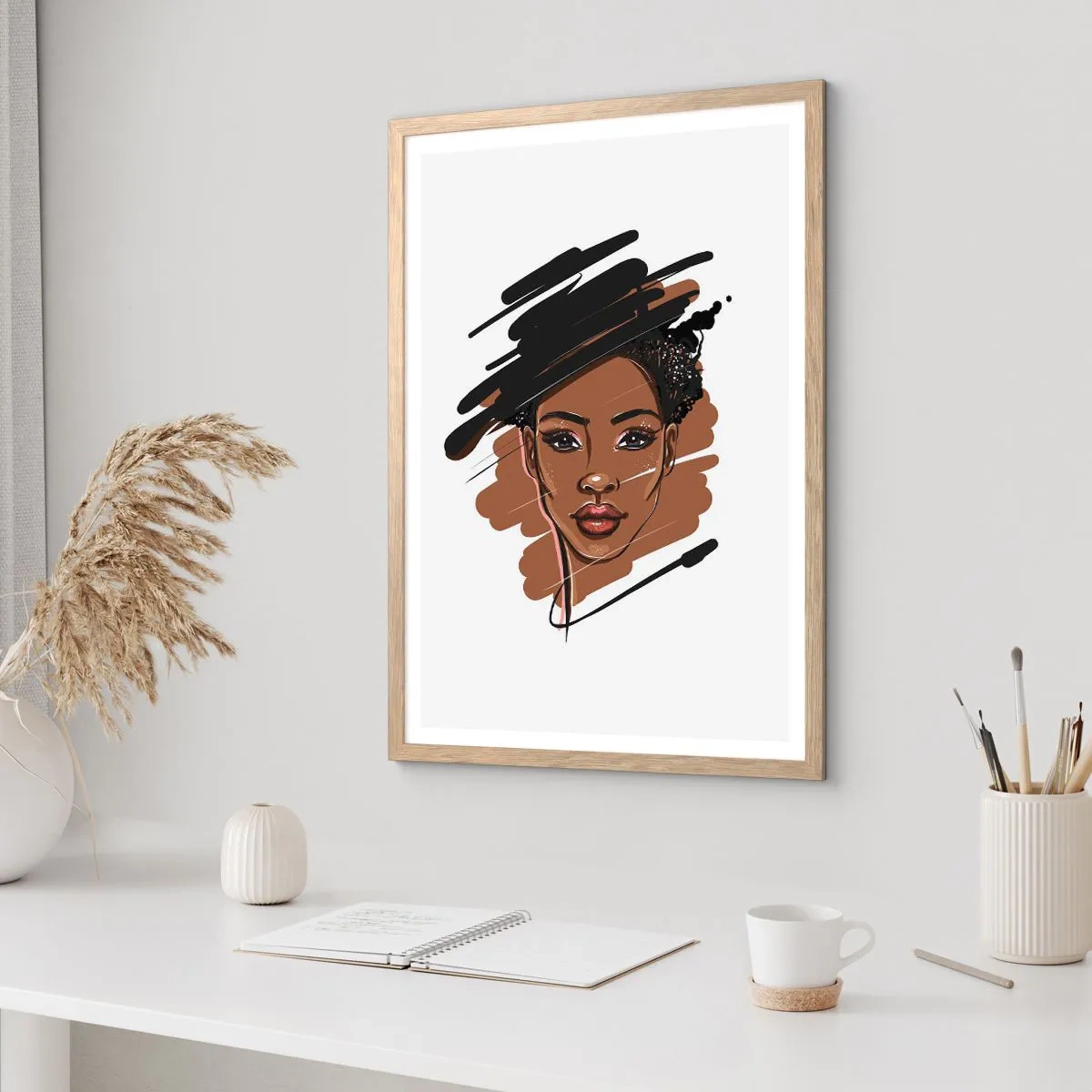 Poster in light oak frame - Sweet Like Chocolate - 50x70 cm