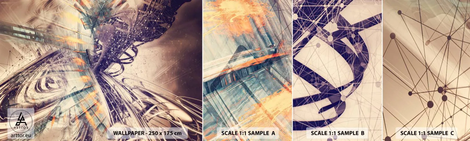 Photo Wallpaper Sample Standard Eco - At High Speed - Abstraction, Piece, Graphics - 100x30 cm