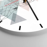 Clock face with lines