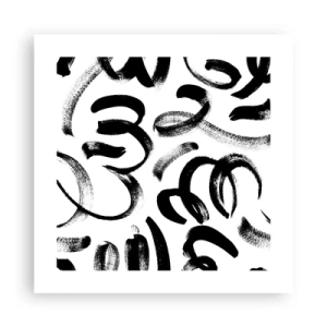 Poster - Black on White - 40x40 cm