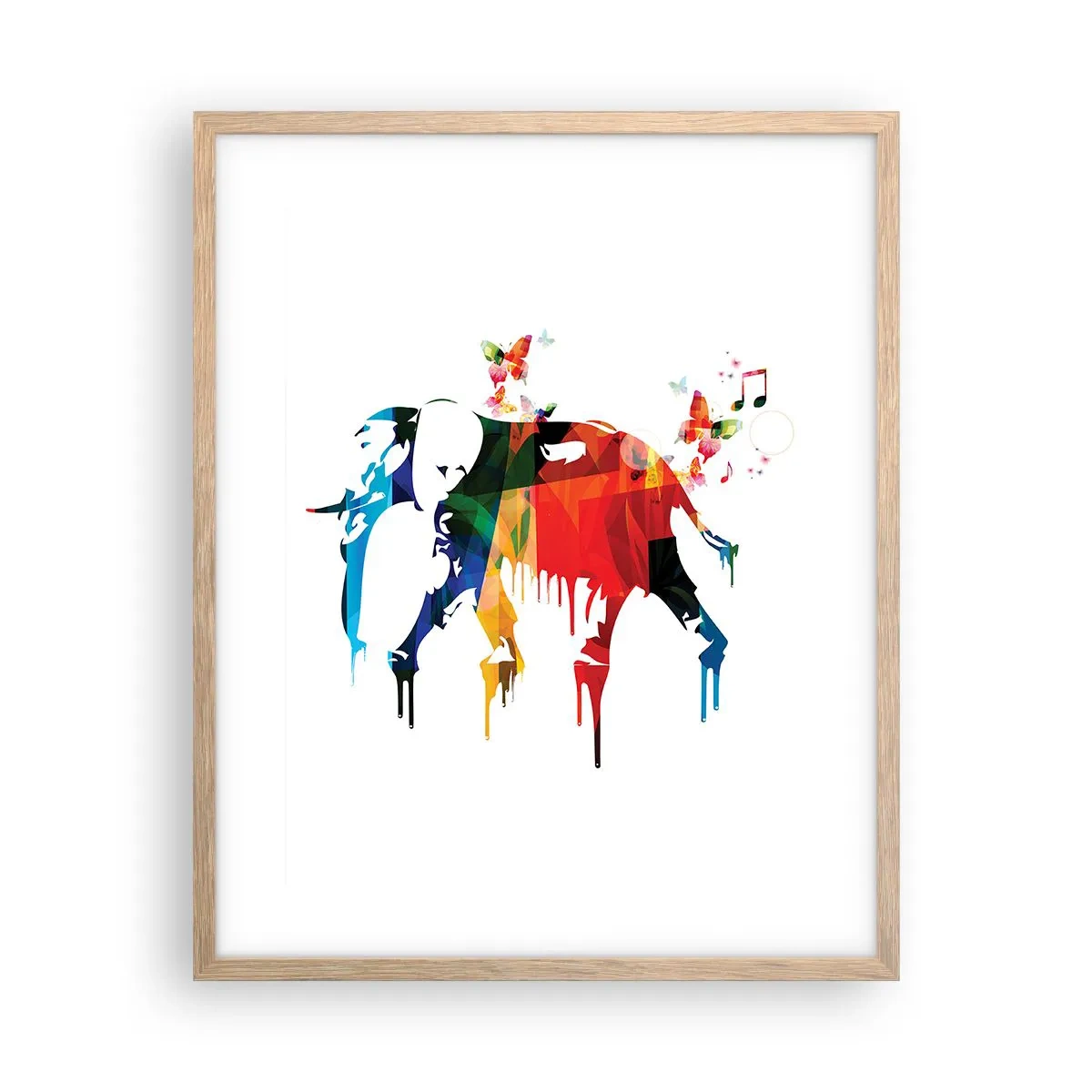 Poster in light oak frame - Everyone Can Dance - 40x50 cm