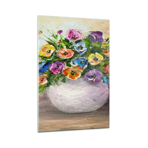 Glass picture - Still Life with White Vase - 80x120 cm