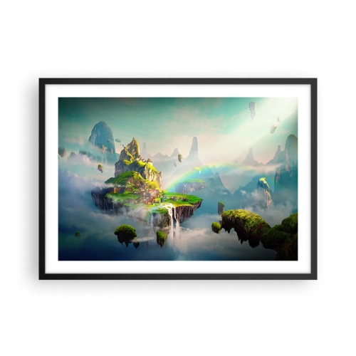 Poster in black frame - Internal Heaven - Happy Islands - 70x50 cm