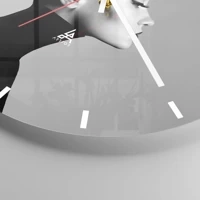 Clock face with lines