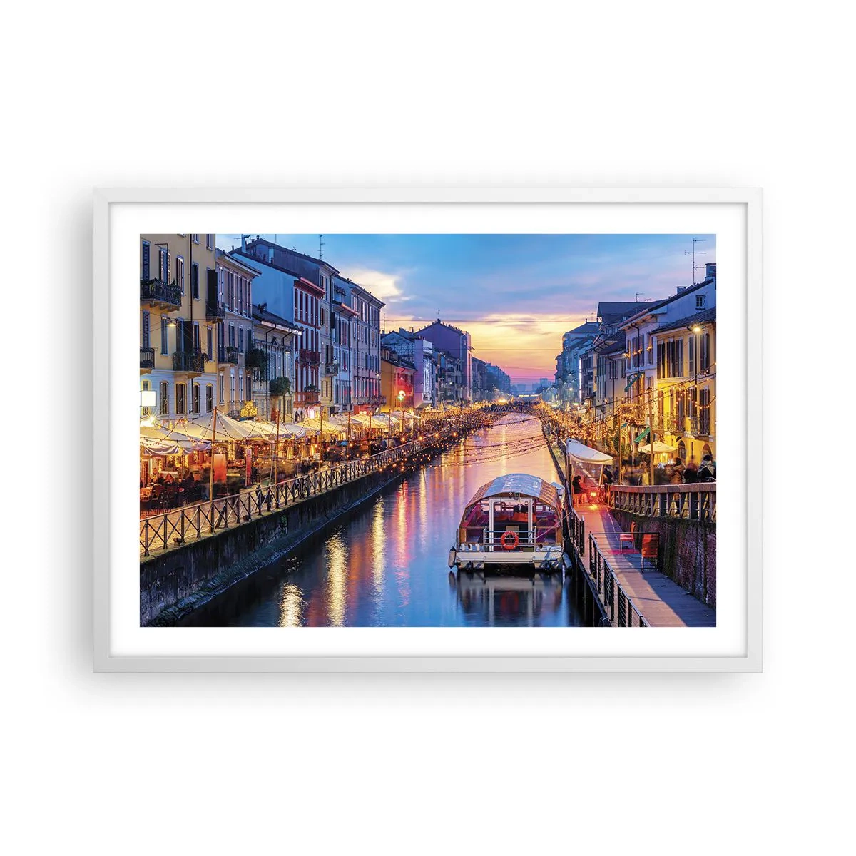 Poster in white frmae - Evening of Light and Fun - 70x50 cm