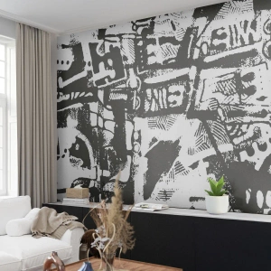 Photo Wallpaper Premium Canvas - Order or Chaos? - Abstraction, Graphics, Piece - 400x280 cm