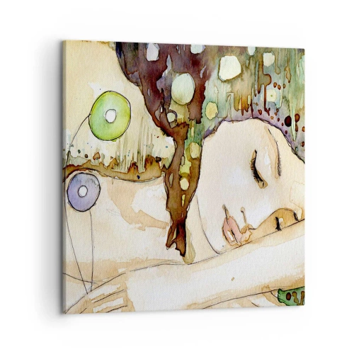 Canvas picture - Emerald and Violet Dream - 50x50 cm