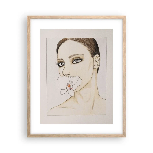 Poster in light oak frame - Symbol of Elegance and Beauty - 40x50 cm