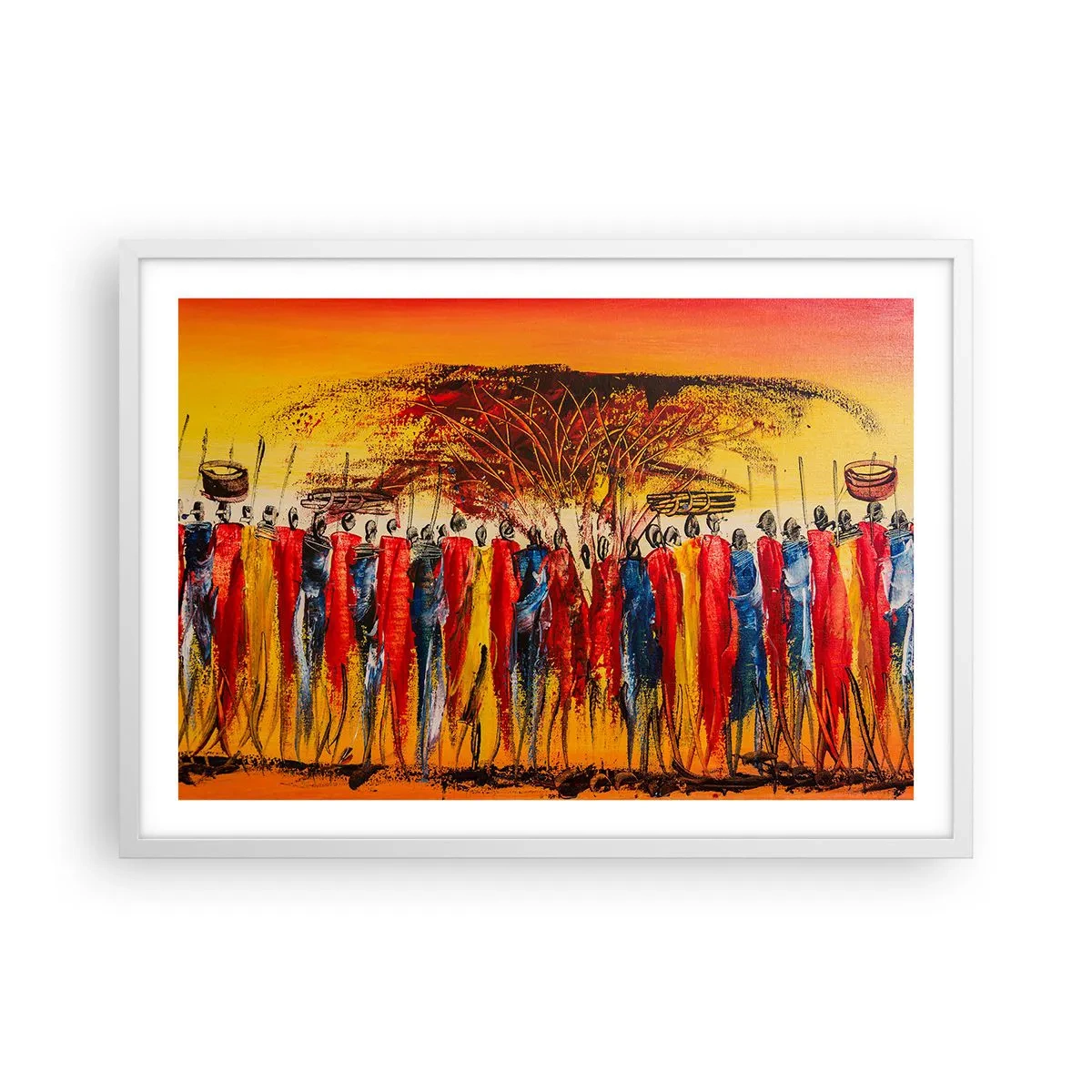 Poster in white frmae - Marching in the Rhythm of Tam-tam - 70x50 cm