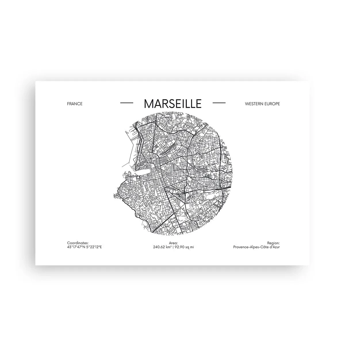 Poster - Anatomy of Marseille - 91x61 cm