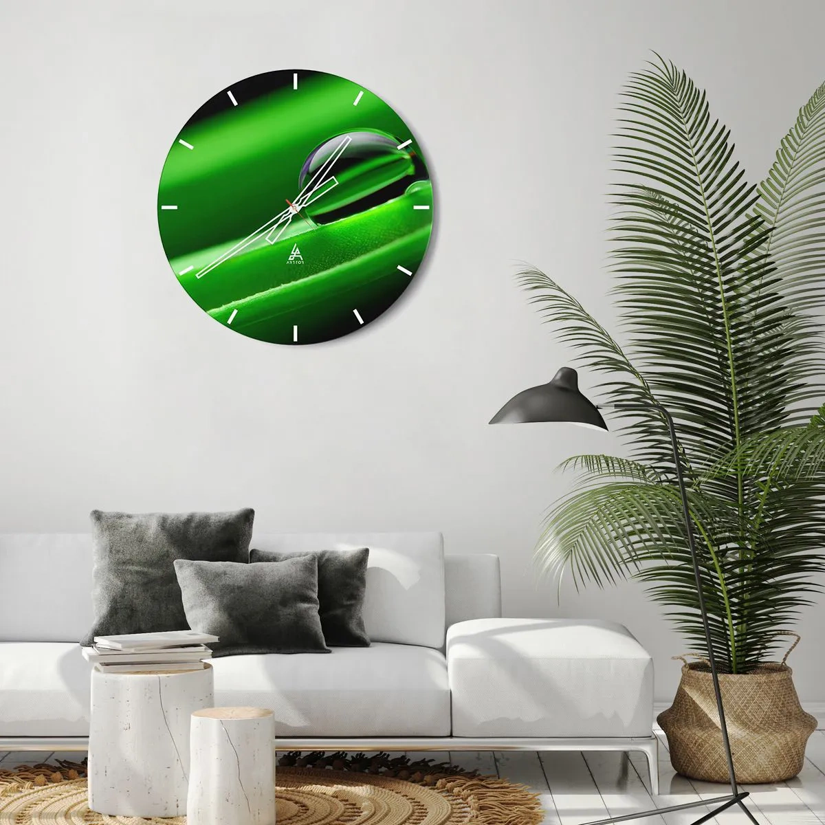 Wall clock - Clock on glass - Life from a Close-Up - 40x40 cm