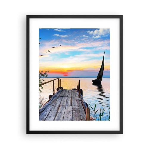 Poster in black frame - Good Evening - 40x50 cm