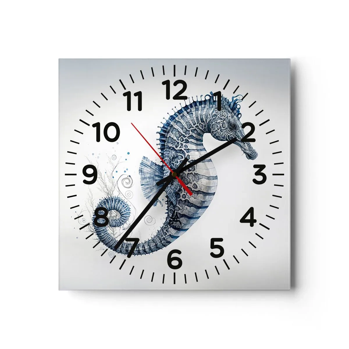 Wall clock - Clock on glass - Subtle Joke of Nature - 40x40 cm