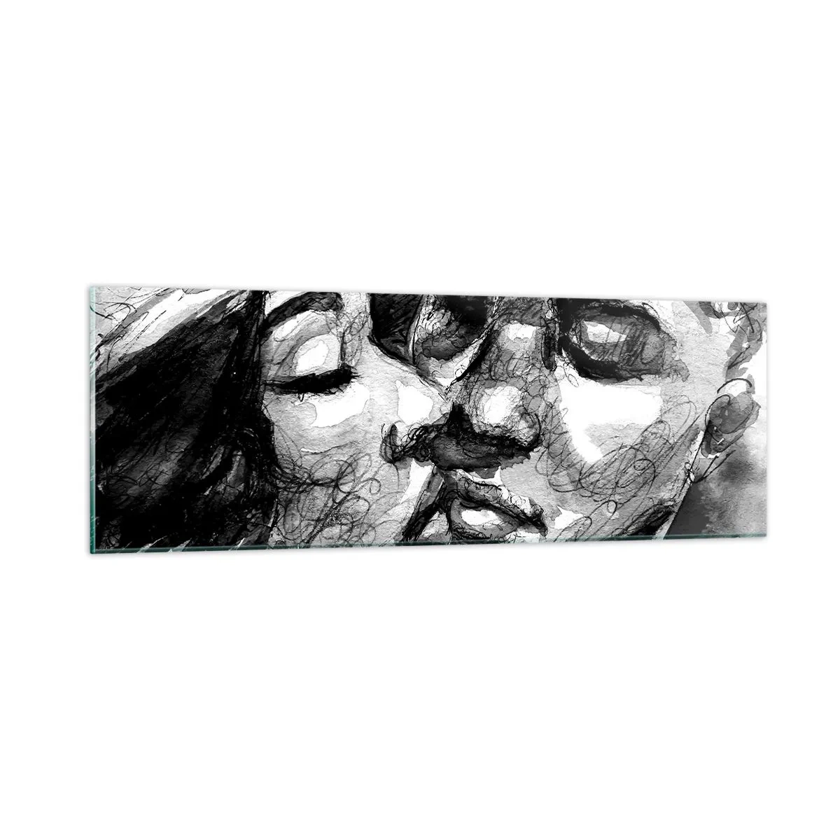 Glass picture - Tender Moment - 90x30 cm