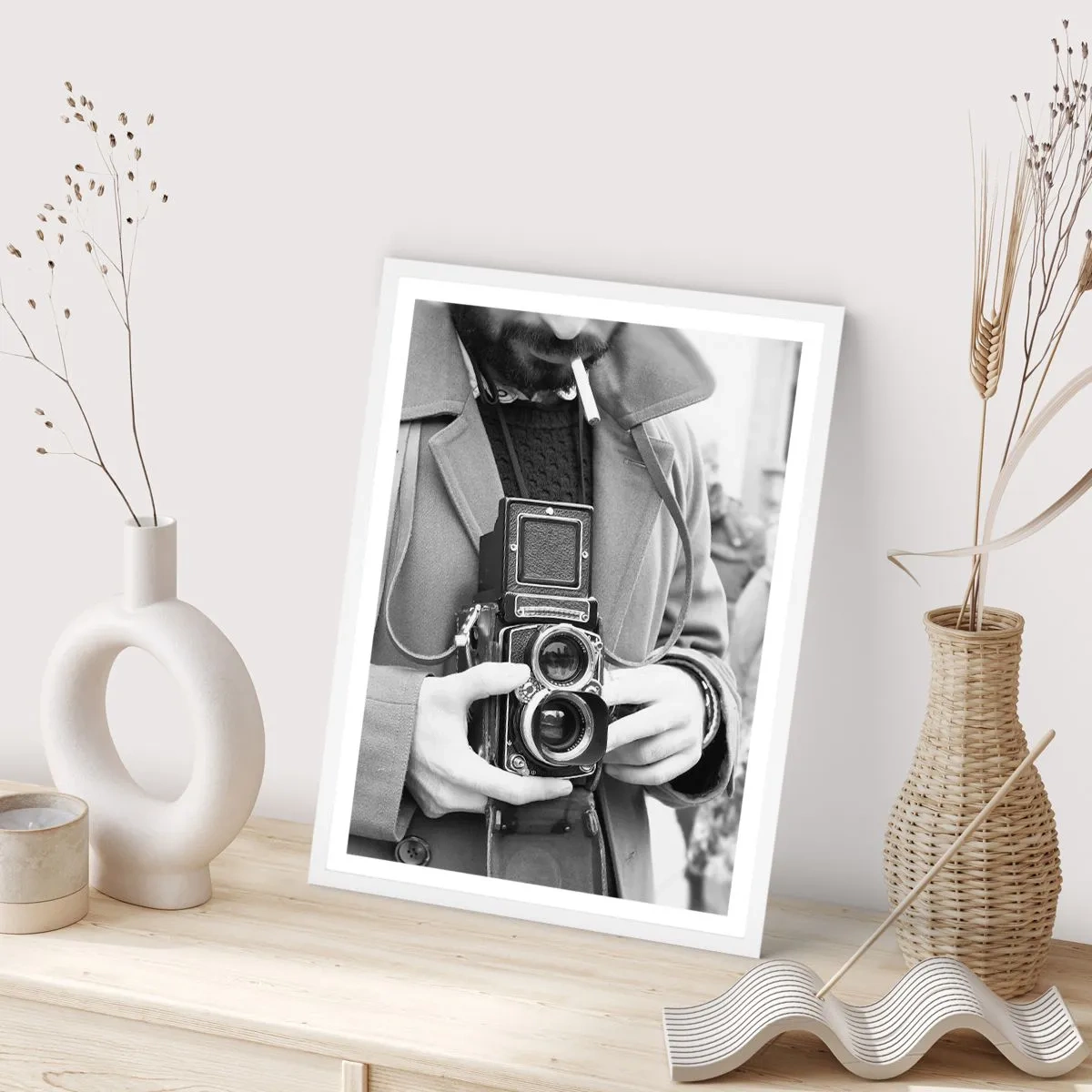 Poster in white frmae - In Retro Style - 50x70 cm