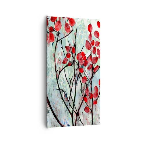 Canvas picture - Tree in Scarlet - 65x120 cm