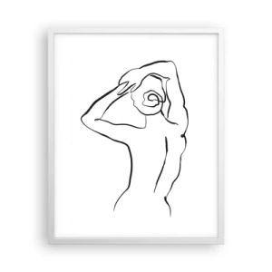 Poster in white frmae - Nude in the Morning - 40x50 cm
