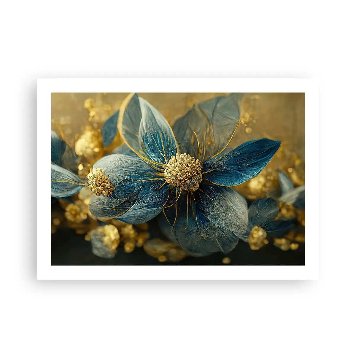 Poster - Blossoming in Gold - 70x50 cm