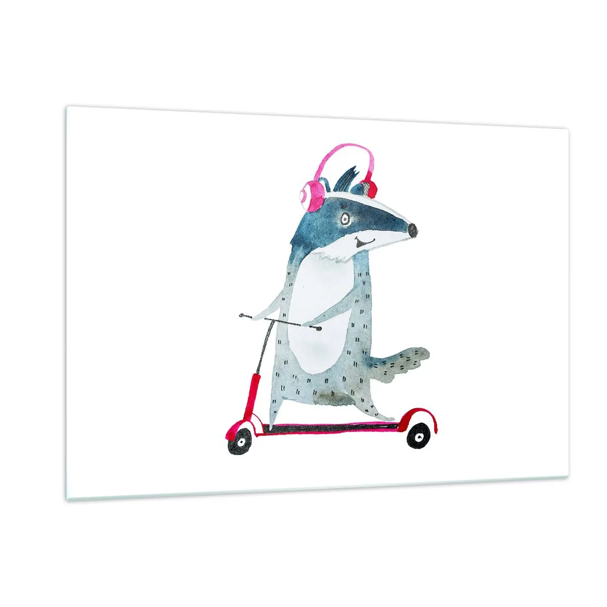 Glass picture - Joys of a Badger - 120x80 cm