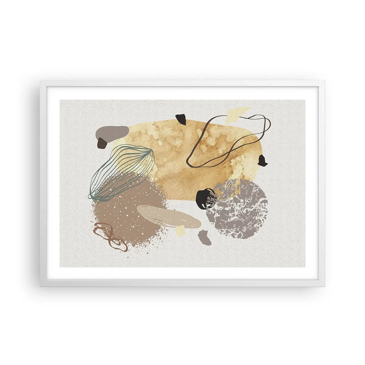 Poster in white frmae - Applied Splashing - 70x50 cm