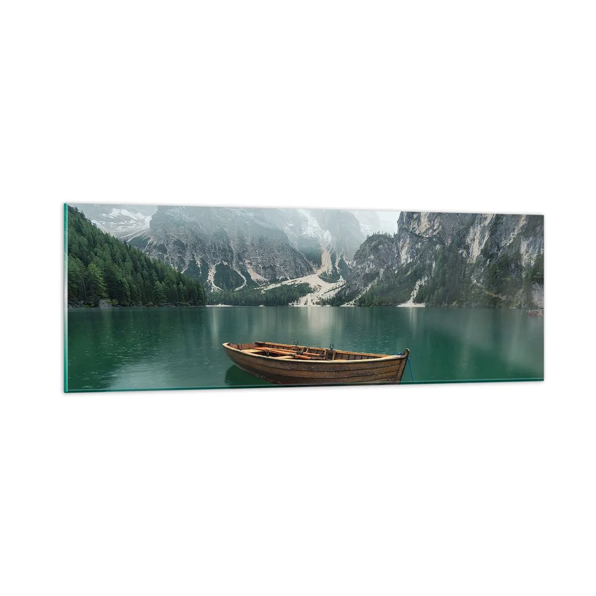 Glass picture - Boat Found Solitude - 90x30 cm