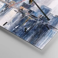 Clock face with lines