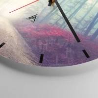 Clock face with lines