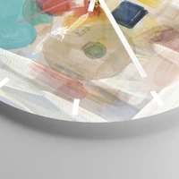 Clock face with lines