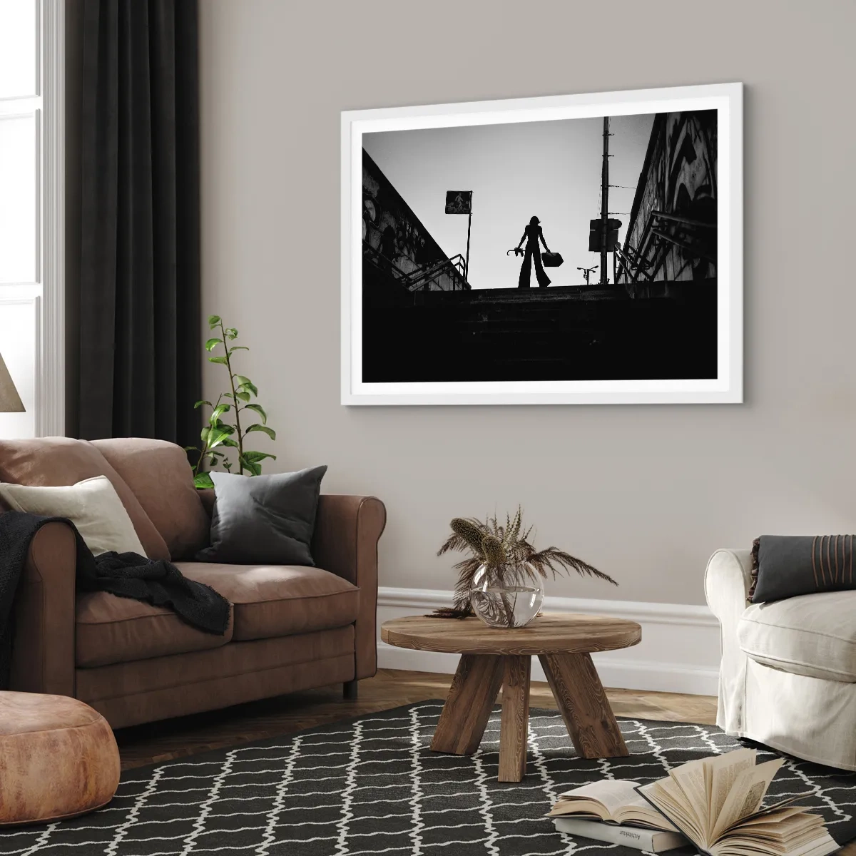 Poster in white frmae - City Wander - 40x30 cm