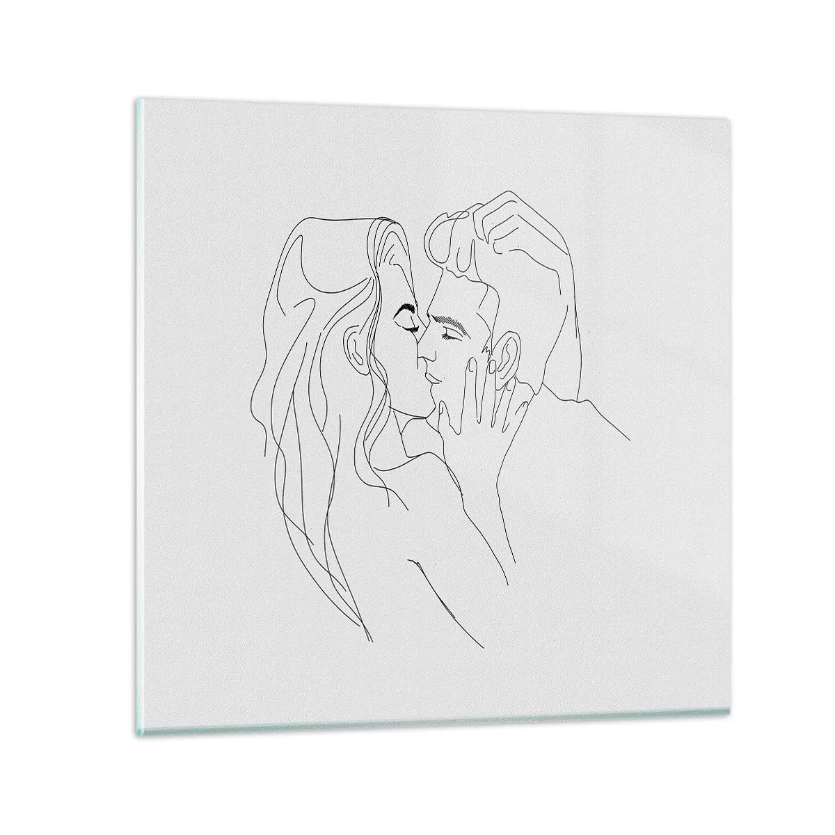 Glass picture - With the Same Line - 40x40 cm