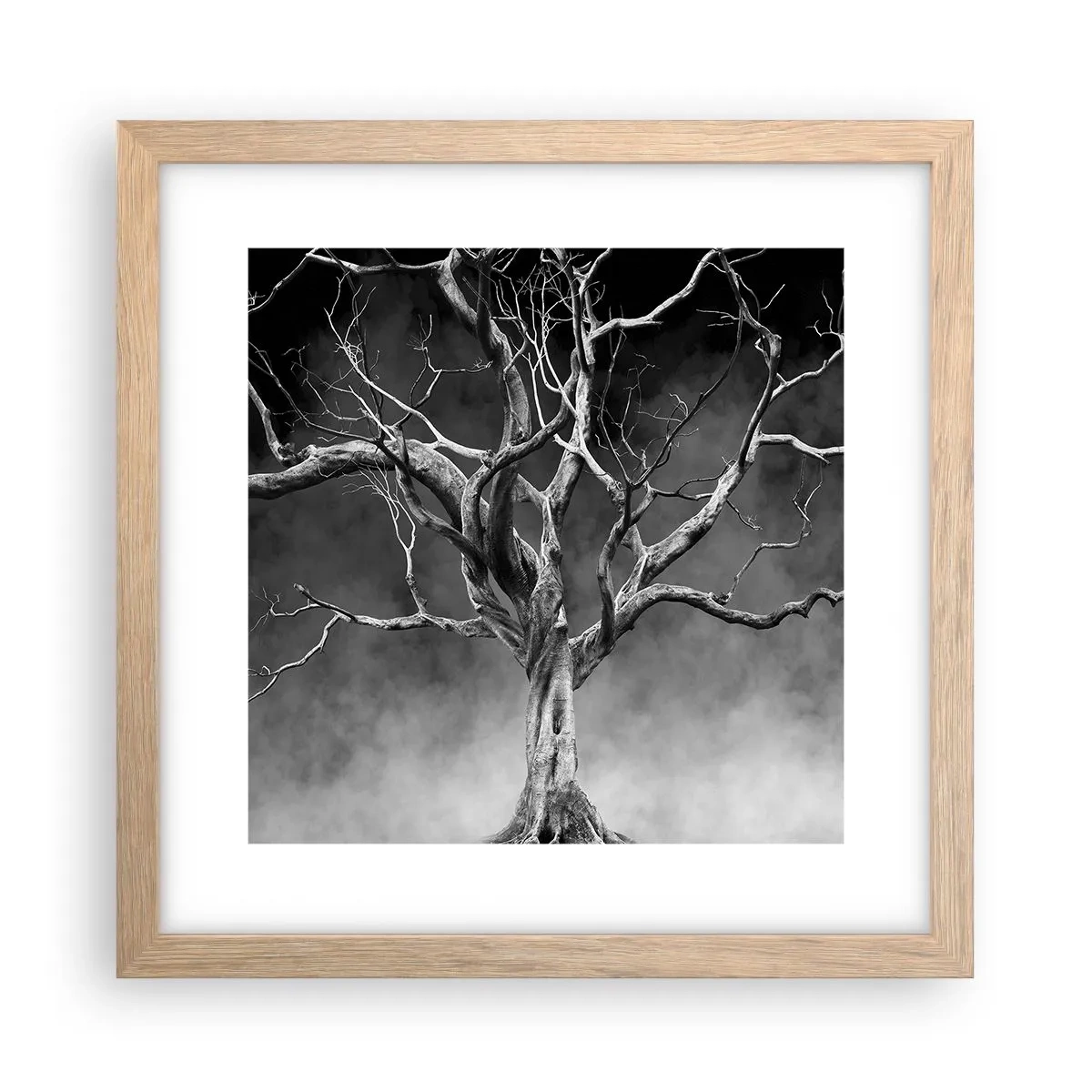 Poster in light oak frame - Primordial and Sacred - 30x30 cm