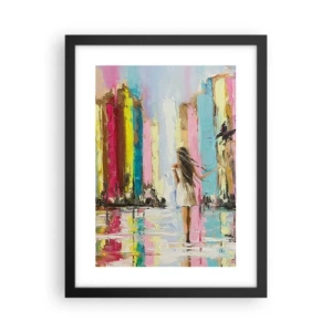 Poster in black frame - Follow Me - 30x40 cm