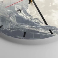 Clock face with lines