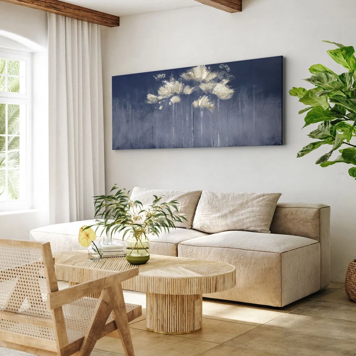 Canvas picture - Like Flakes in the Wind - 90x30 cm