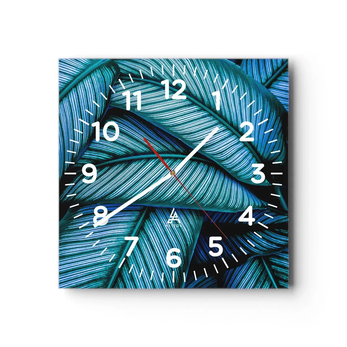 Wall clock - Clock on glass - Lifelines - 40x40 cm