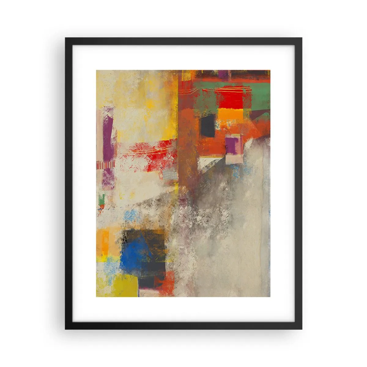 Poster in black frame - Geometry of Colours - 40x50 cm