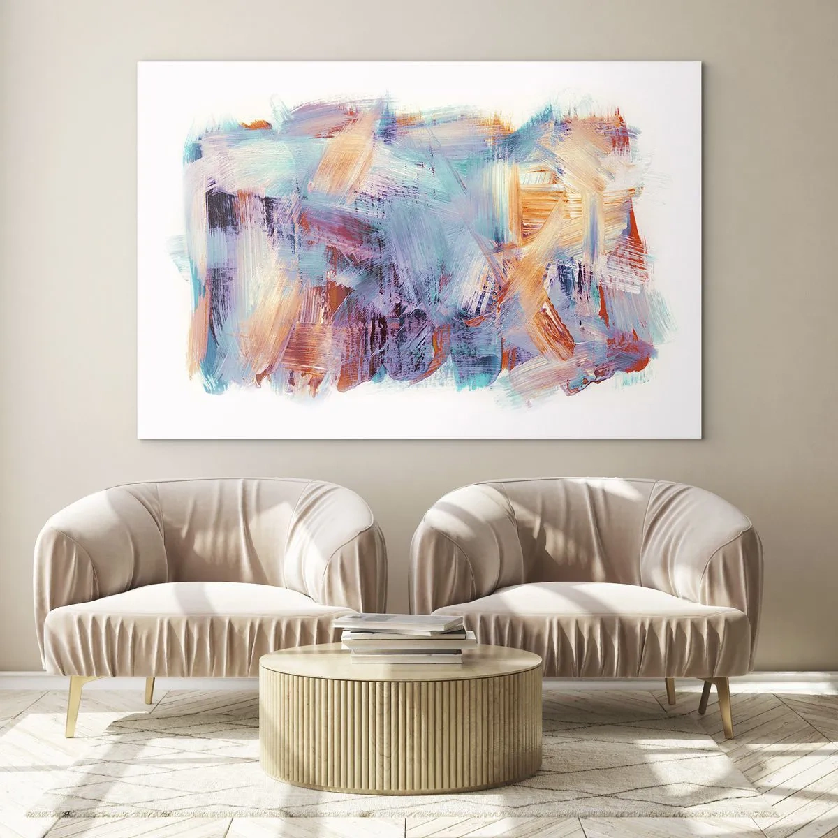 Glass picture - Colourful Mess - 120x80 cm