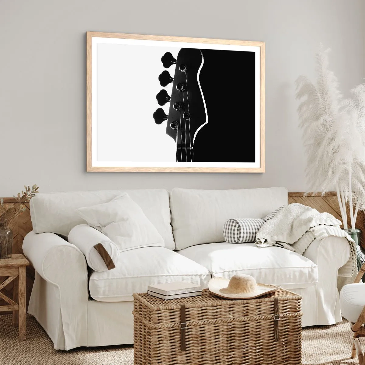 Poster in light oak frame - Rock Silence - 70x50 cm