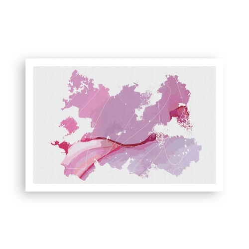 Poster - Map of a Pink World - 91x61 cm