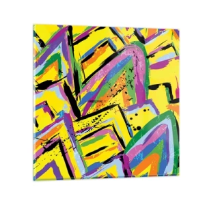 Glass picture - Screaming from Joy - 30x30 cm