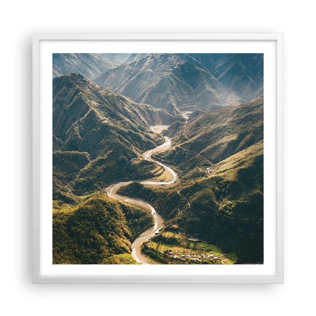 Poster in white frmae - Straight from the Heart of the Mountains - 60x60 cm