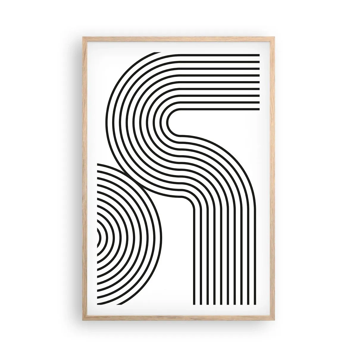 Poster in light oak frame - On the Curve - 61x91 cm