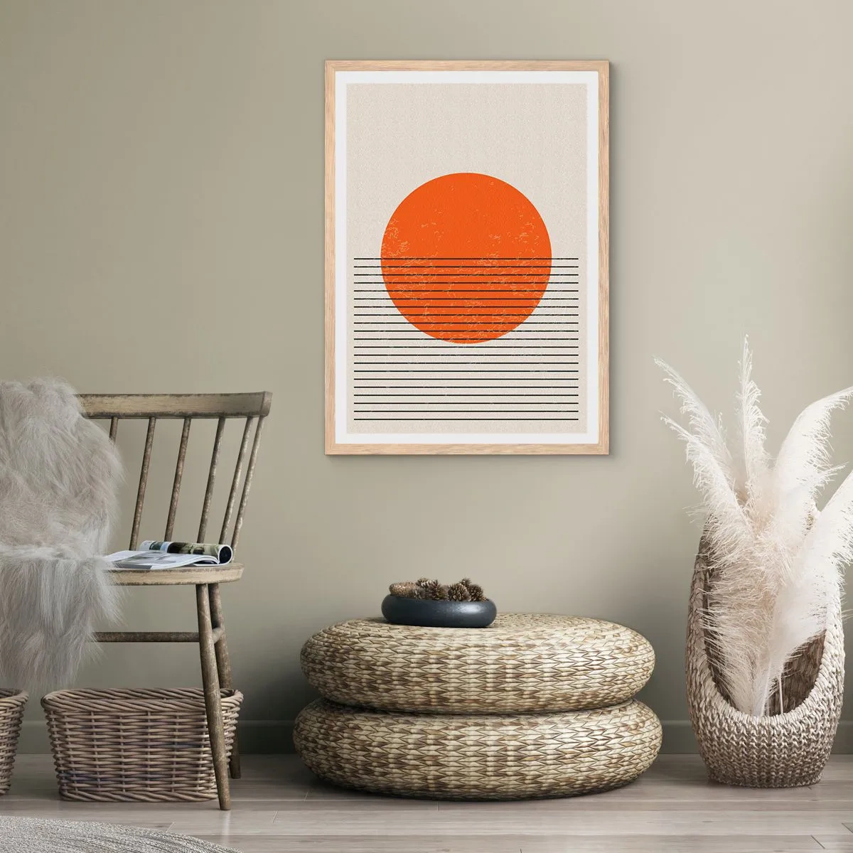 Poster in light oak frame - Always the Sun - 40x50 cm